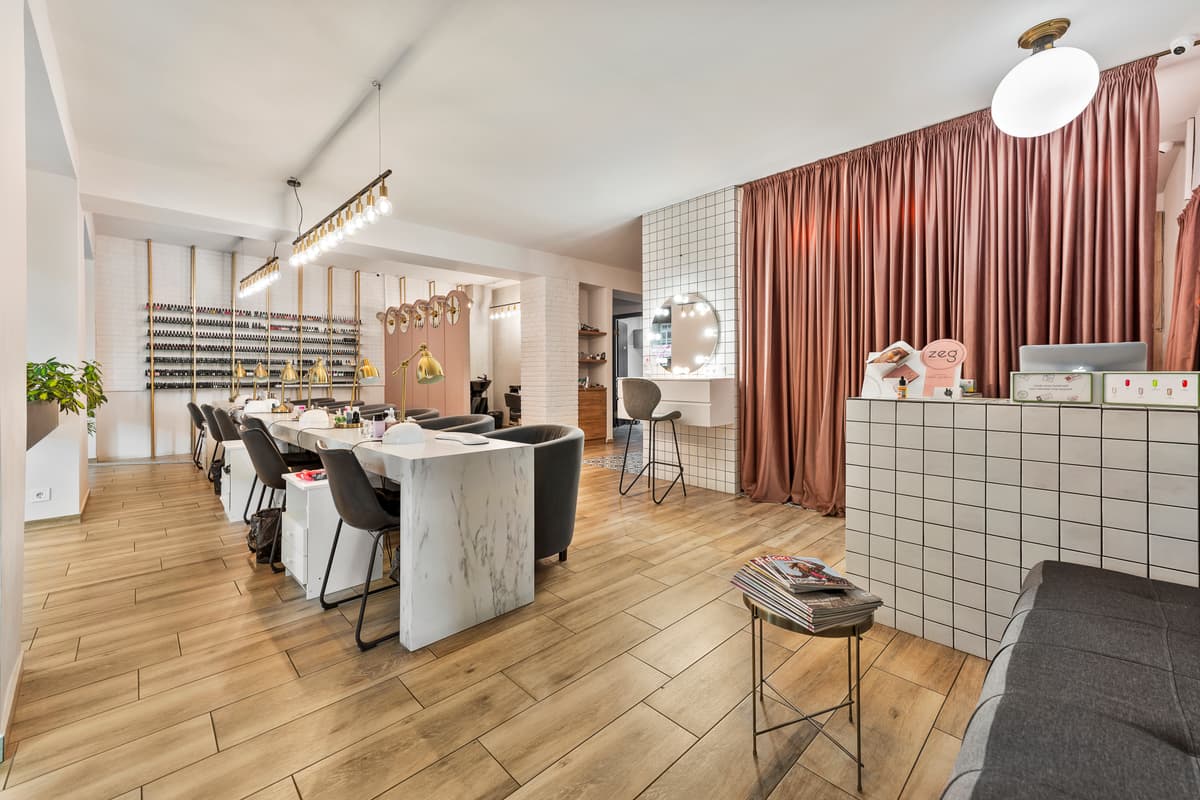 Modern nail beauty studio interior
